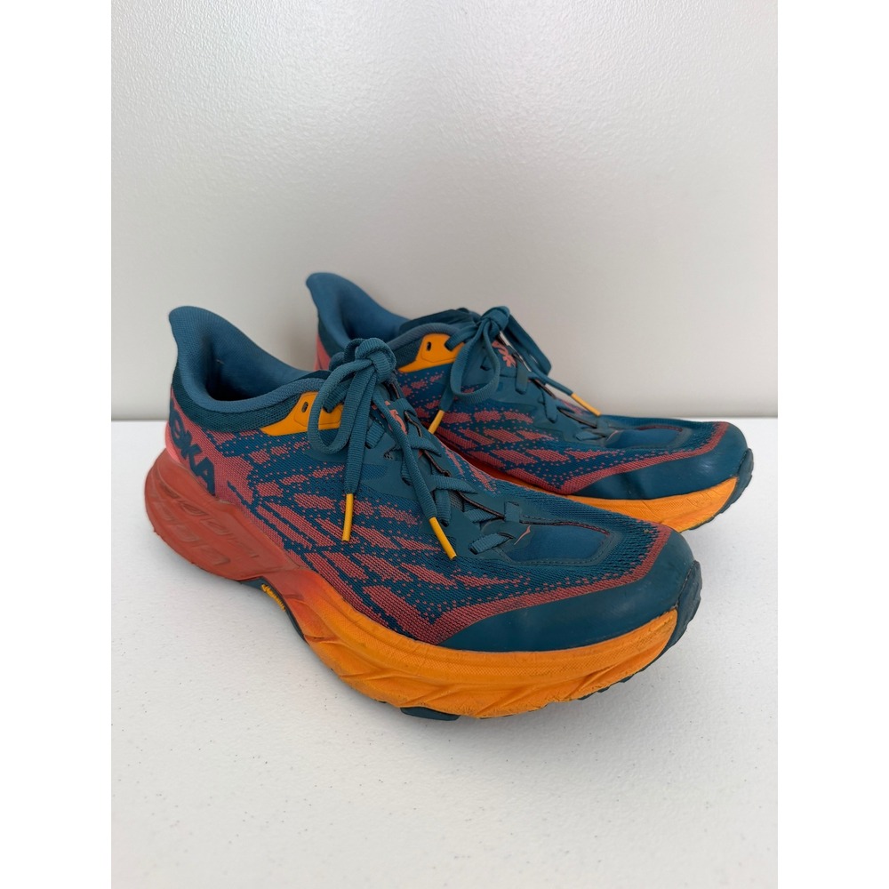 Hoka Speedgoat 5 Trail Running Womens 10 Mens 8.5 Blue Coral Camellia 1123158